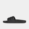 Men's Adidas Essentials Adilette BOOST Slide Sandals Carbon/Core Black/Core Black - GX4285 099