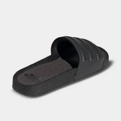 Men's Adidas Essentials Adilette BOOST Slide Sandals Carbon/Core Black/Core Black - GX4285 099 -Sports Fashion GX4285 099 P4