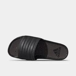 Men's Adidas Essentials Adilette BOOST Slide Sandals Carbon/Core Black/Core Black - GX4285 099 -Sports Fashion GX4285 099 P5
