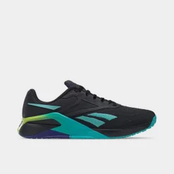 Men's Reebok Nano X2 Training Shoes Core Black/Semi Classic Teal/Acid Yellow - GX9912 001