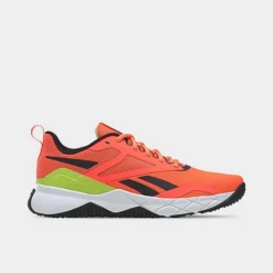 Men's Reebok NFX Trainers Training Shoes Orange Flare/Core Black/Acid Yellow - GY9770 840