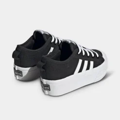 Girls' Little Kids' Adidas Originals Nizza Platform Casual Shoes Core Black/Cloud White/Core Black - GY9959 001 -Sports Fashion GY9959 001 P4