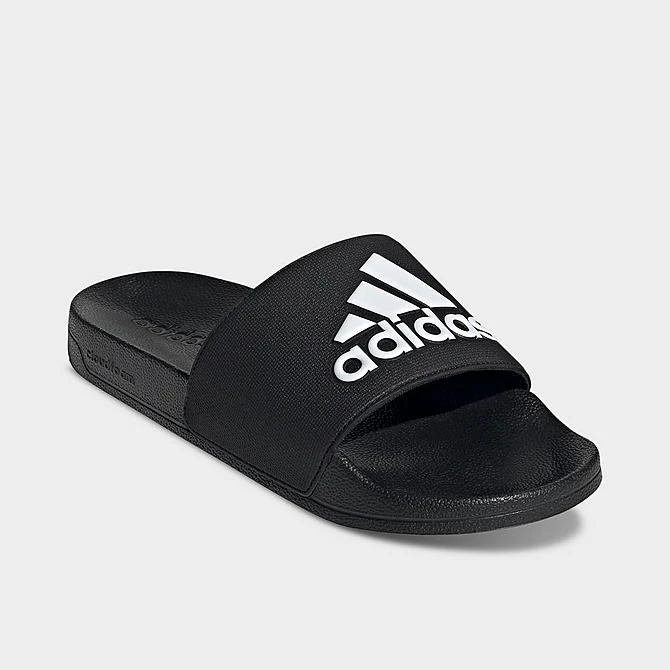 Men's Adidas Adilette Shower Slide Sandals Core Black/Footwear White/Core Black - GZ3779 001 2 Men's Adidas Adilette Shower Slide Sandals Core Black/Footwear White/Core Black - GZ3779 001 - Image 2