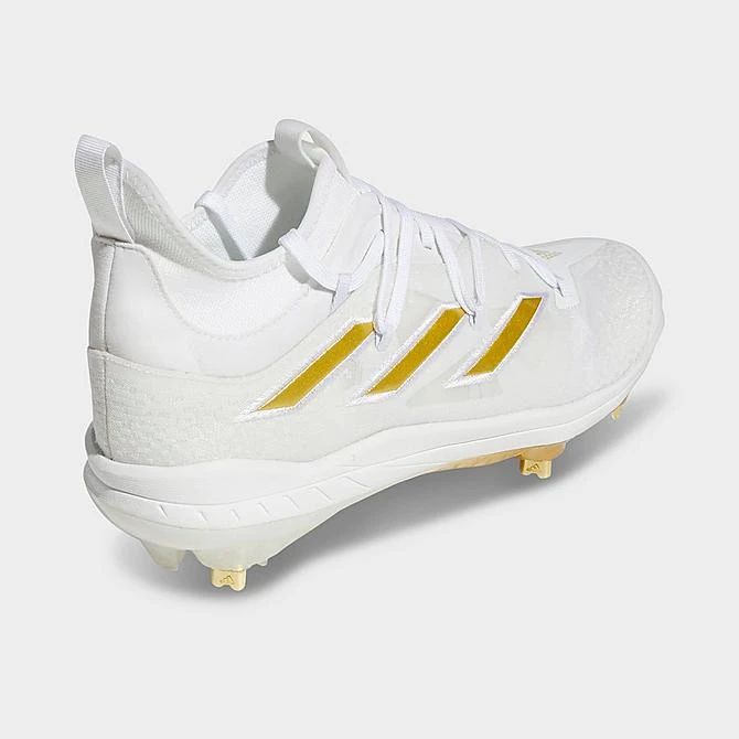 Men's Adidas Adizero Afterburner NWV Baseball Cleats White/Gold Metallic/White - GZ4581 100 4 Men's Adidas Adizero Afterburner NWV Baseball Cleats White/Gold Metallic/White - GZ4581 100 - Image 4
