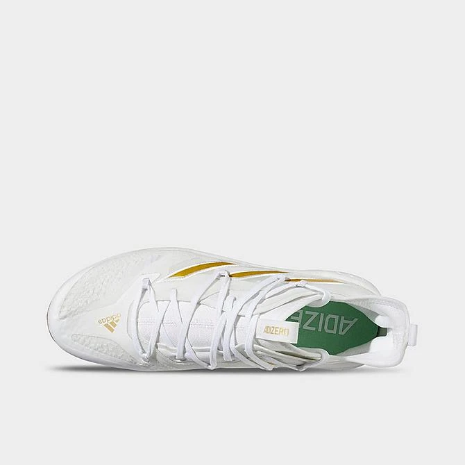 Men's Adidas Adizero Afterburner NWV Baseball Cleats White/Gold Metallic/White - GZ4581 100 5 Men's Adidas Adizero Afterburner NWV Baseball Cleats White/Gold Metallic/White - GZ4581 100 - Image 5