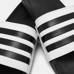 Men's Adidas Essentials Adilette Comfort Slide Sandals Footwear White/Core Black/Core Black - GZ5893 100 -Sports Fashion GZ5893 100 P3