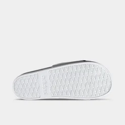 Men's Adidas Essentials Adilette Comfort Slide Sandals White/Black/Grey - GZ5895 100 -Sports Fashion GZ5895 100 P6