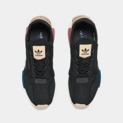 Men's Adidas Originals NMD R1 V2 Casual Shoes Black/Black/Altered Blue - H06330 001 -Sports Fashion H06330 001 P5