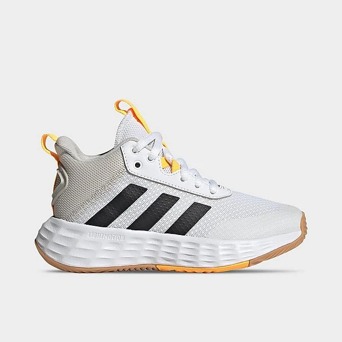 Little Kids' Adidas OwnTheGame 2.0 Basketball Shoes White/Black/Solar Gold - H06418P 100 1 Little Kids' Adidas OwnTheGame 2.0 Basketball Shoes White/Black/Solar Gold - H06418P 100