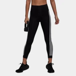 Women's Adidas Optime Trainicons 3-Stripes Training Tights Black - H64211 001