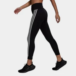 Women's Adidas Optime Trainicons 3-Stripes Training Tights Black - H64211 001 -Sports Fashion H64211 001 M3