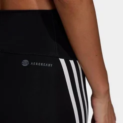 Women's Adidas Optime Trainicons 3-Stripes Training Tights Black - H64211 001 -Sports Fashion H64211 001 M5