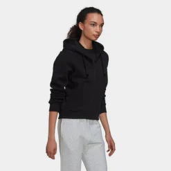 Women's Adidas ALL SZN Fleece Full-Zip Hoodie Black - HC8848 001 -Sports Fashion HC8848 001 M3