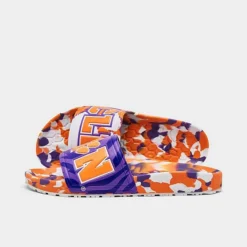 Hype Co. Clemson Tigers College Slydr Slide Sandals Orange/Purple/White - HCSLDCLM 811