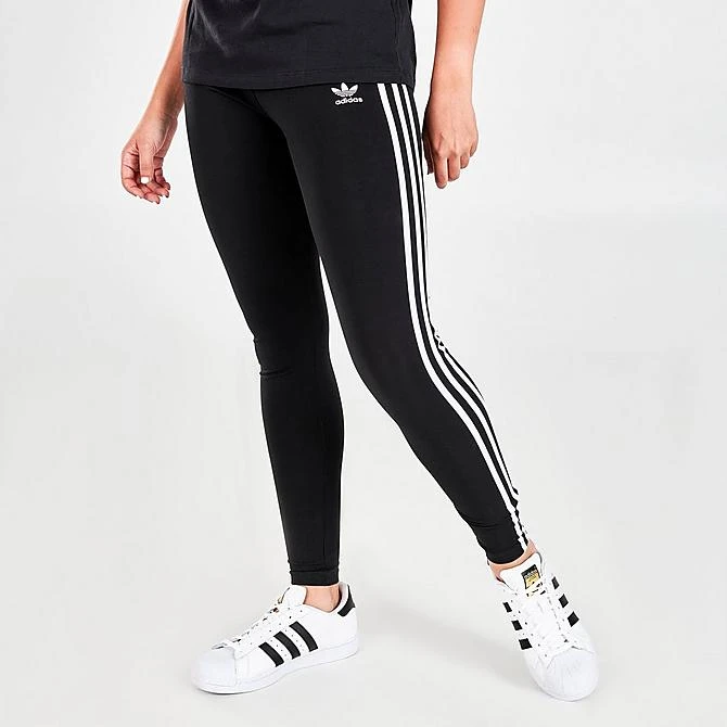 Women's Adidas Originals Adicolor Classics 3-Stripes Tights Black - HD2350 001 2 Women's Adidas Originals Adicolor Classics 3-Stripes Tights Black - HD2350 001 - Image 2