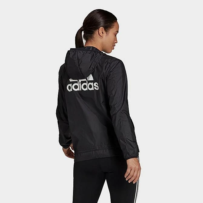Women's Adidas AEROREADY Logo Running Windbreaker Jacket Black/White - HD9340 001 2 Women's Adidas AEROREADY Logo Running Windbreaker Jacket Black/White - HD9340 001 - Image 2