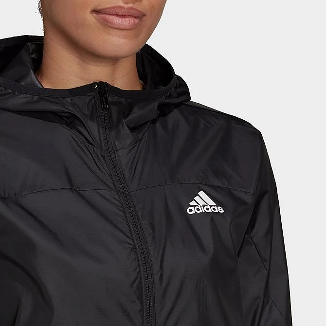 Women's Adidas AEROREADY Logo Running Windbreaker Jacket Black/White - HD9340 001 4 Women's Adidas AEROREADY Logo Running Windbreaker Jacket Black/White - HD9340 001 - Image 4