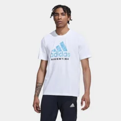 Men's Adidas Soccer Argentina Graphic T-Shirt White - HG1358 100
