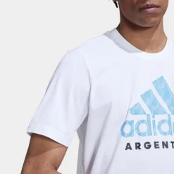 Men's Adidas Soccer Argentina Graphic T-Shirt White - HG1358 100 -Sports Fashion HG1358 100 M5