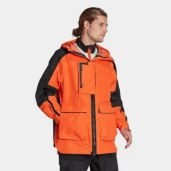 Men's Adidas TERREX Xploric RAIN.RDY City Jacket Semi Impact Orange/Black - HG8573 818 -Sports Fashion HG8573 818 M3