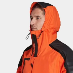 Men's Adidas TERREX Xploric RAIN.RDY City Jacket Semi Impact Orange/Black - HG8573 818 -Sports Fashion HG8573 818 M4