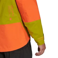 Men's Adidas TERREX Xploric RAIN.RDY Hiking Jacket Pulse Olive/Semi Impact Orange - HH9241 310 -Sports Fashion HH9241 310 M4