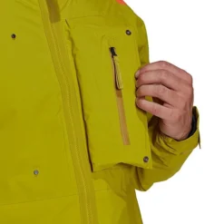 Men's Adidas TERREX Xploric RAIN.RDY Hiking Jacket Pulse Olive/Semi Impact Orange - HH9241 310 -Sports Fashion HH9241 310 M5