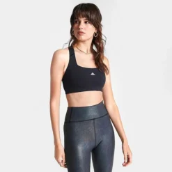 Women's Adidas Powerimpact Training Medium-Support Sports Bra Black/White - HI1287 001 8 Women's Adidas Powerimpact Training Medium-Support Sports Bra Black/White - HI1287 001 -Sports Fashion HI1287 001 M3