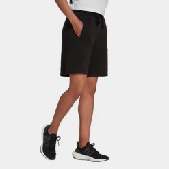 Women's Adidas ALL SZN Fleece Shorts Black - HJ7999 001 -Sports Fashion HJ7999 001 M3