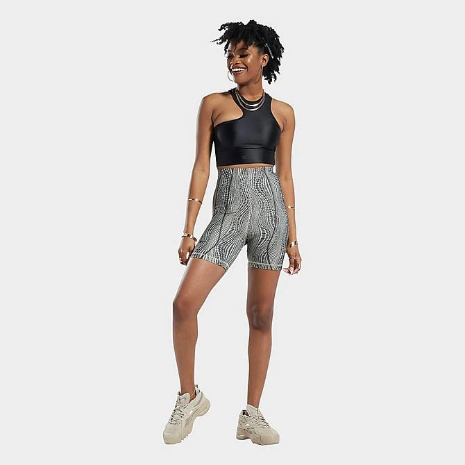 Women's Reebok Cardi B One Shoulder Crop Tank Black - HM5073 001 2 Women's Reebok Cardi B One Shoulder Crop Tank Black - HM5073 001 - Image 2