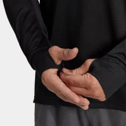 Men's Adidas Own The Run Long Sleeve T-Shirt Black - HM8436 001 -Sports Fashion HM8436 001 M5