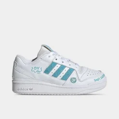 Little Kids' Adidas Originals X André Saraiva Forum Low Classic Basketball Shoes White/White/Blue - HP6280 100