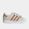Little Kids' Adidas Originals Superstar Hook-and-Loop Casual Shoes Alumina/Clay Strata/Almost Yellow - HP6550 273