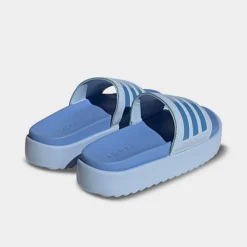 Women's Adidas Adilette Platform Slides Blue Dawn/Blue Fusion Metallic/Blue Fusion - HQ6181 450 -Sports Fashion HQ6181 450 P4