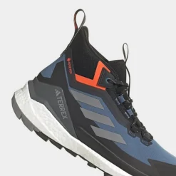 Men's Adidas Terrex Free Hiker 2 GORE-TEX Hiking Shoes Wonder Steel/Grey/Impact Orange - HQ8382 404 -Sports Fashion HQ8382 404 P3