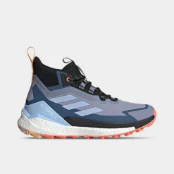Men's Adidas Terrex Free Hiker 2 GORE-TEX Hiking Shoes Silver Violet/Blue Dawn/Black - HQ8385 538