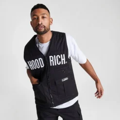 Men's Hoodrich OG Trek Utility Vest Black/White - HR0750 001 -Sports Fashion HR0750 001 M3