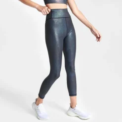 Women's Adidas Optime Shine 7/8 Track Tights Black - HR2912 001 -Sports Fashion HR2912 001 M3