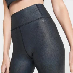 Women's Adidas Optime Shine 7/8 Track Tights Black - HR2912 001 -Sports Fashion HR2912 001 M5