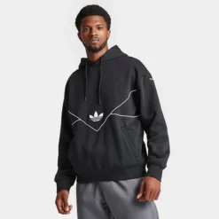 Men's Adidas Originals Adicolor Colorado Pullover Hoodie Black - HR5335 001
