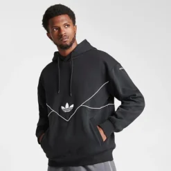 Men's Adidas Originals Adicolor Colorado Pullover Hoodie Black - HR5335 001 -Sports Fashion HR5335 001 M3