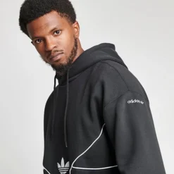 Men's Adidas Originals Adicolor Colorado Pullover Hoodie Black - HR5335 001 -Sports Fashion HR5335 001 M5