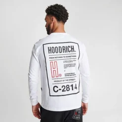 Men's Hoodrich Akira V6 Long-Sleeve T-Shirt White/Black/Red - HR723 100 -Sports Fashion HR723 100 M4