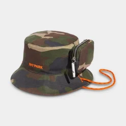 Adidas X IVY PARK Trail Reversible Bucket Hat Camo Green/Orange - HS1047 308