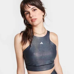 Women's Adidas Powerimpact Training Medium-Support Longline Bra Black/Carbon - HS2925 001 -Sports Fashion HS2925 001 M5