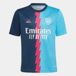 Kids' Adidas Arsenal Pre-Match Soccer Jersey Collegiate Navy/Team Real Magenta/Sky Rush - HT4450 415