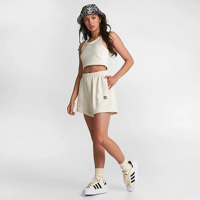 Women's Adidas Originals Adicolor Essentials French Terry Shorts Wonder White - IA6448 100 2 Women's Adidas Originals Adicolor Essentials French Terry Shorts Wonder White - IA6448 100 - Image 2