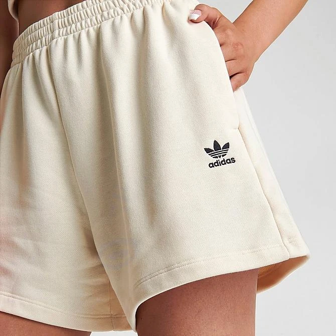 Women's Adidas Originals Adicolor Essentials French Terry Shorts Wonder White - IA6448 100 5 Women's Adidas Originals Adicolor Essentials French Terry Shorts Wonder White - IA6448 100 - Image 5