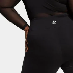 Women's Adidas Originals Adicolor Essentials Tights (Plus Size) Black - IA6469 001 -Sports Fashion IA6469 001 M4