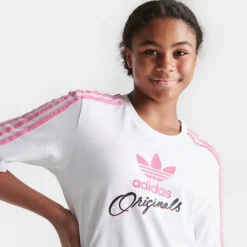 Girls' Adidas Originals Trefoil Script T-Shirt White/Pink/Black - IB3137 100 9 Girls' Adidas Originals Trefoil Script T-Shirt White/Pink/Black - IB3137 100 -Sports Fashion IB3137 100 M5